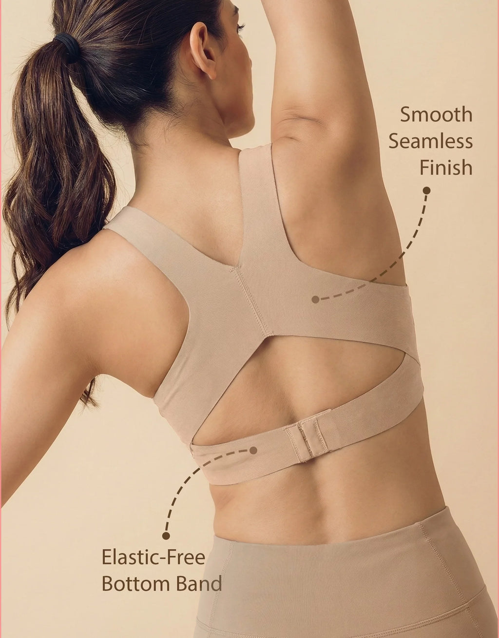 Bonded Gym Bra with Crisscross Back | Padded | Breathable Cotton  (SB-997)