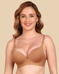 Swanz  Bonded Breathable Cotton Push-Up 3/4-Coverage Maximiser Bra (Level 2 Padding) (SB-97015)