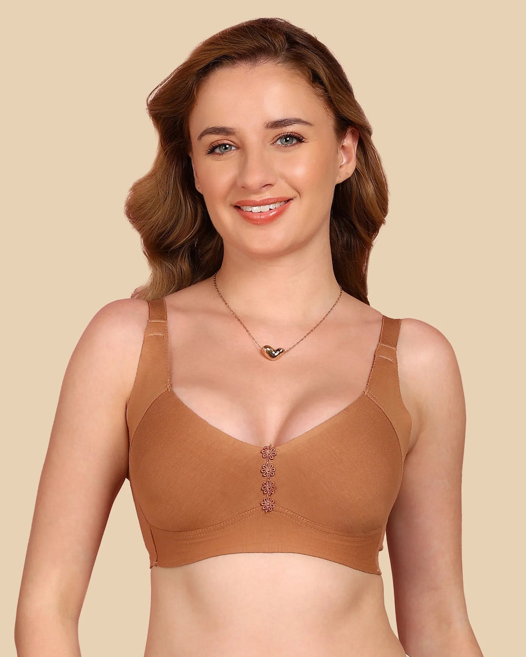 Swanz  Bonded Breathable Cotton Plus-Size Non-Padded M-Frame Minimiser with Hidden Concealer (SB-9303)
