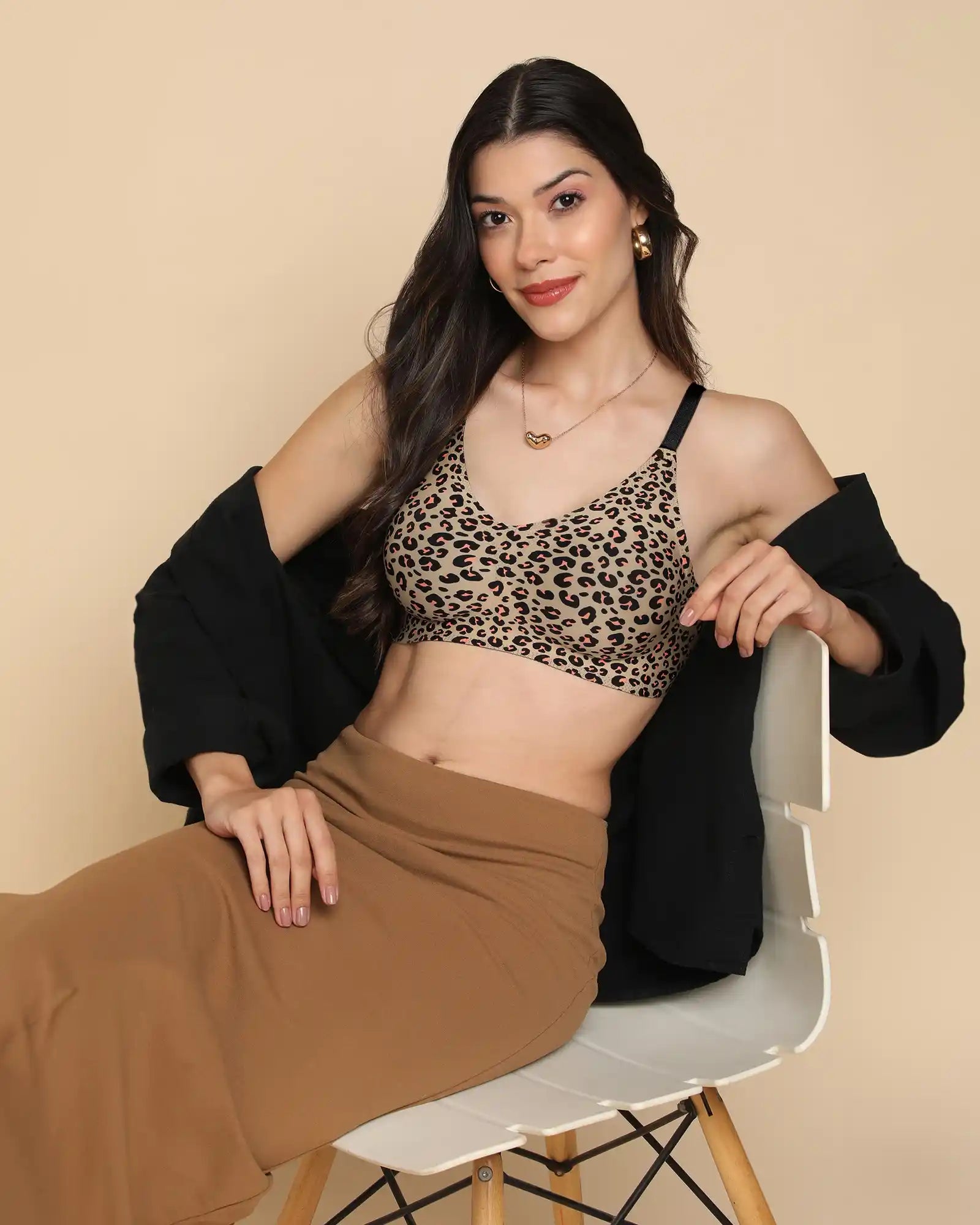 Swanz  Bonded Printed Full-Coverage Padded Bra (SB-6828 PR)