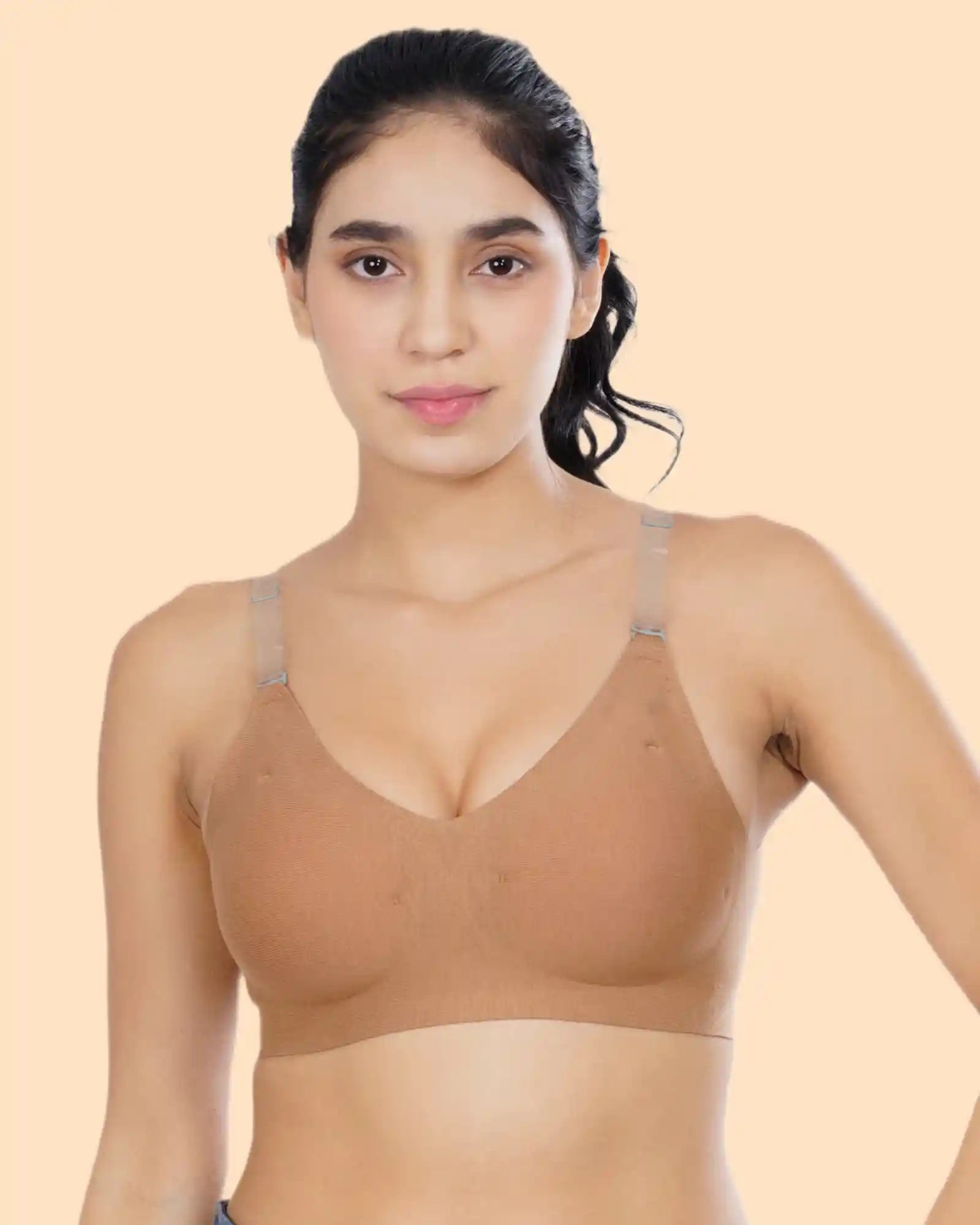 Cotton Padded Bonded Backless Everyday Bra (TW-SB-9851-FWN)