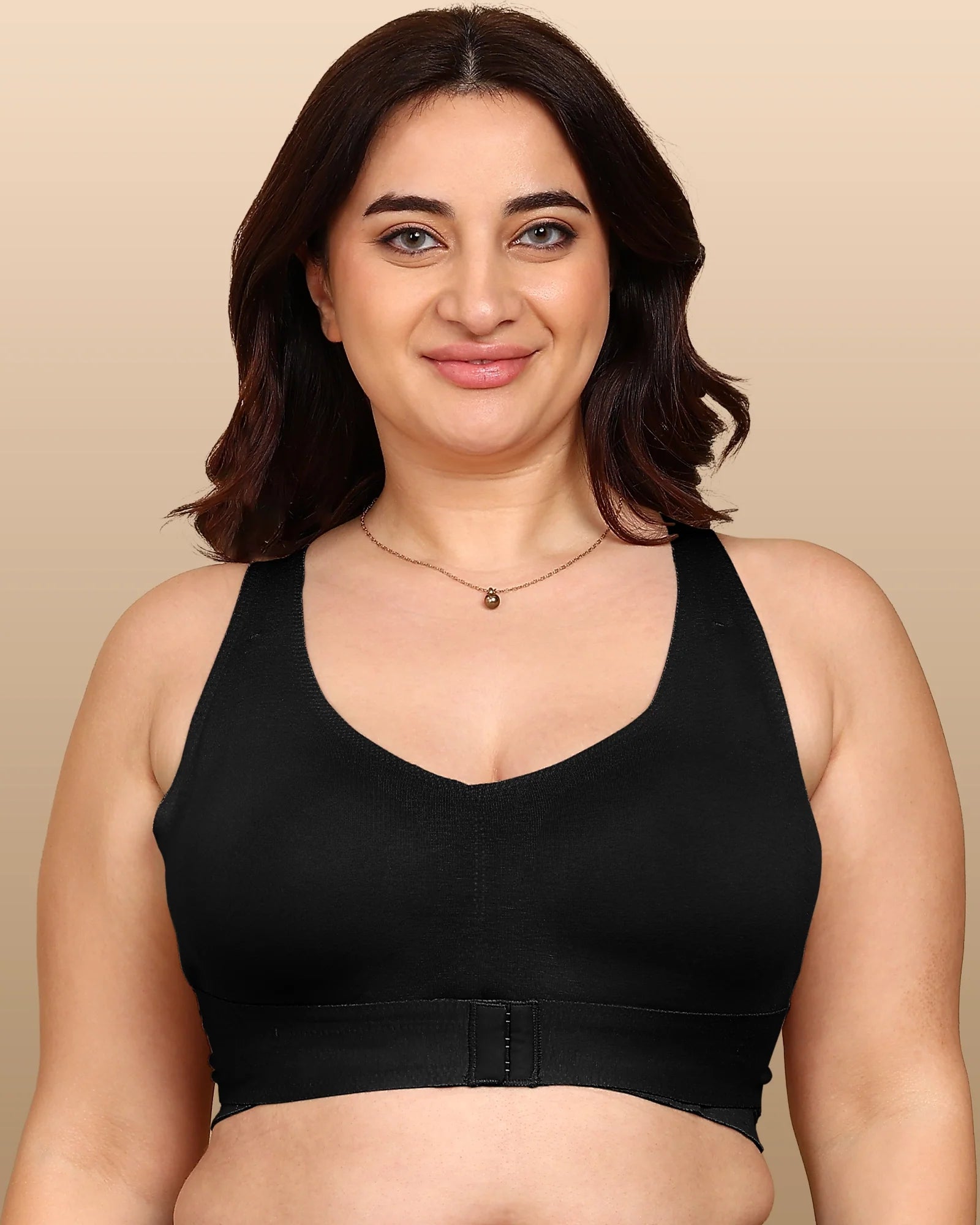 Swanz  Bonded Breathable Cotton Non-Padded Gym Bra with Posture Support (SB-995)