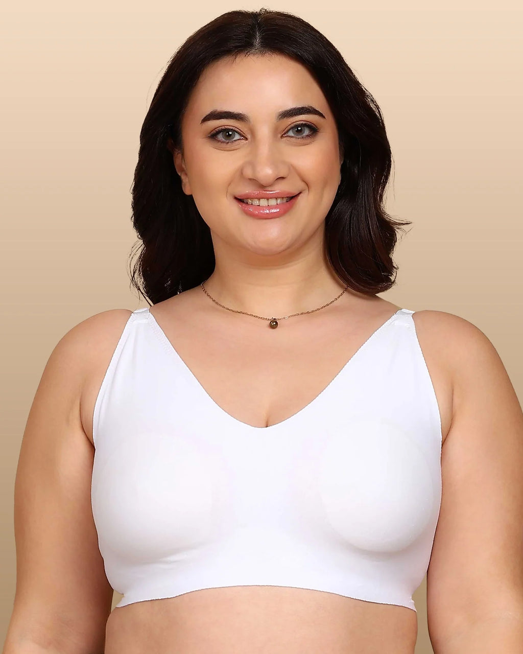 Swanz  Bonded Breathable Cotton Non-Padded Full-Coverage Bra with Hidden Concealer (SB-935)