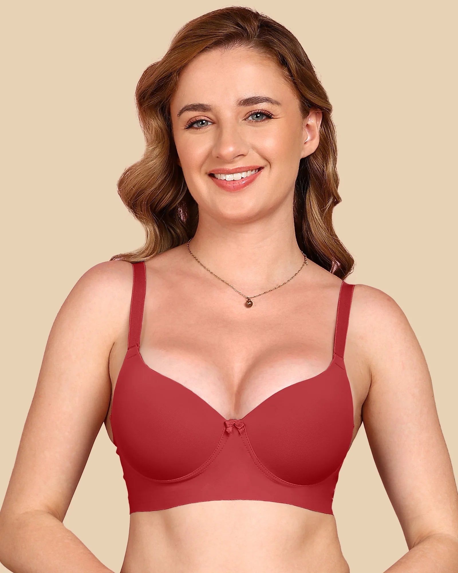 Swanz  Bonded Polyamide Push-Up 3/4 Coverage Bra (Level 3 Padding) (SB-95301)