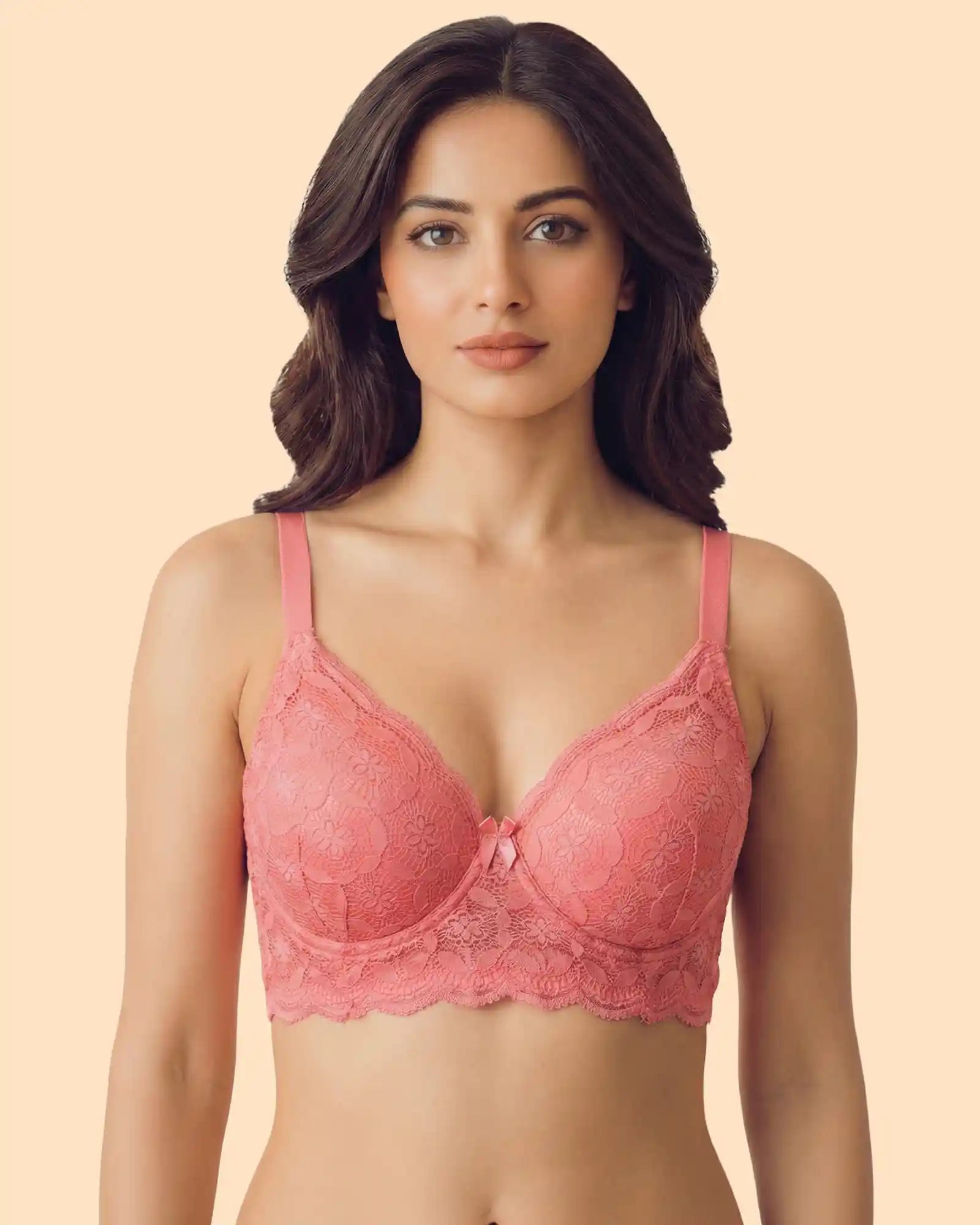 Cotton Padded Bonded Lace Bra (TW-SB-5804)