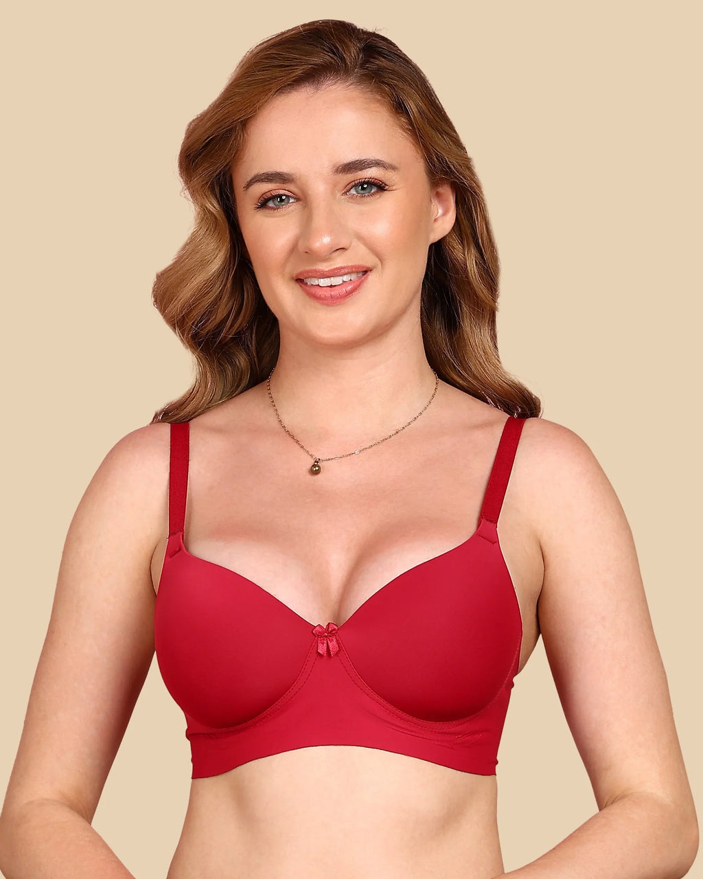 Swanz  Bonded Polyamide Lightly Padded Bra (Level 1 Padding) (SB-95991)