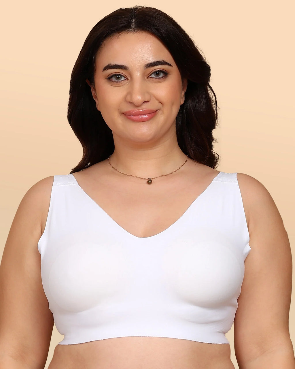 Swanz  Bonded Breathable Cotton Non-Padded Full-Coverage Bra with Hidden Concealer (SB-935)