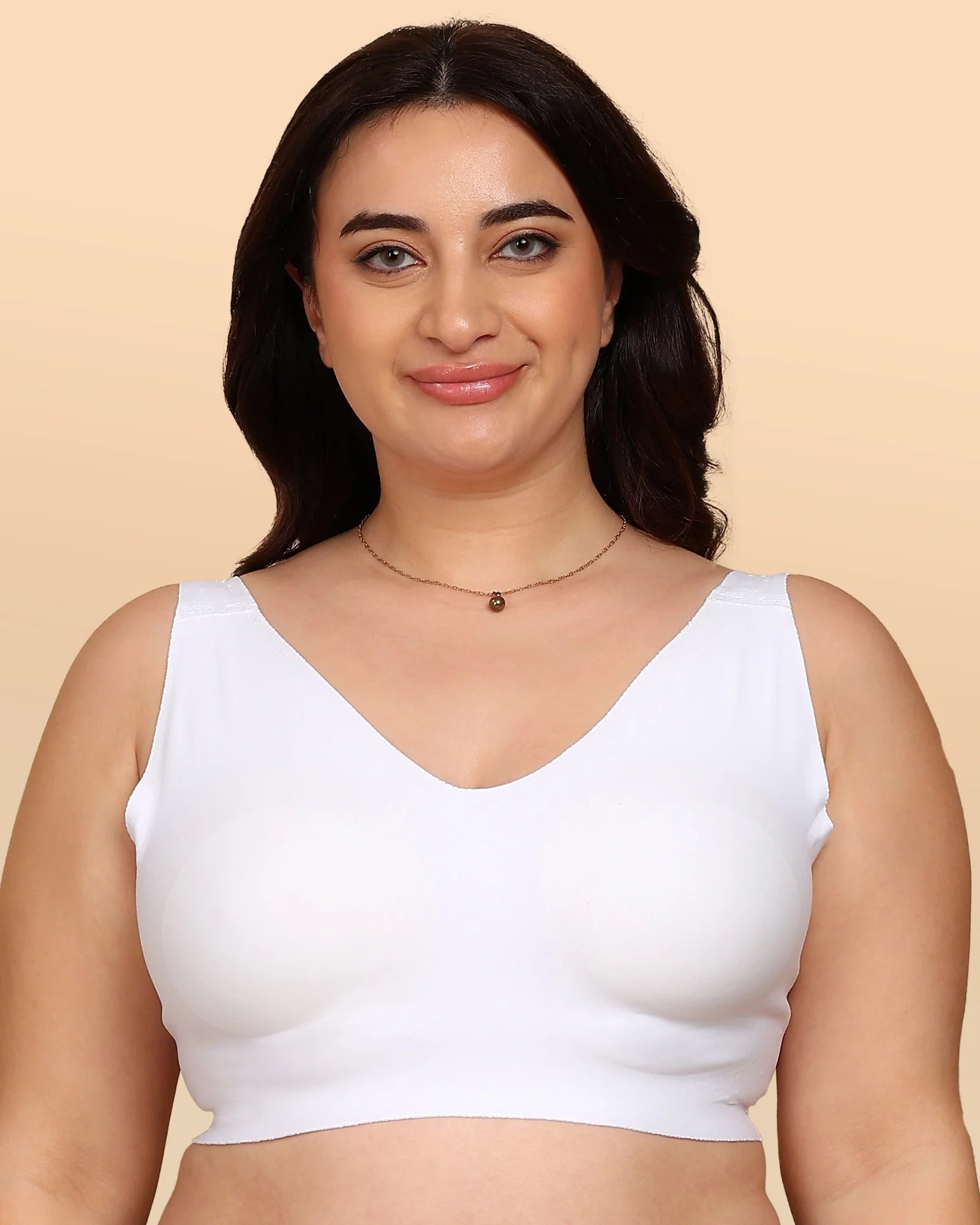 Swanz  Bonded Breathable Cotton Non-Padded Full-Coverage Bra with Hidden Concealer (SB-935)