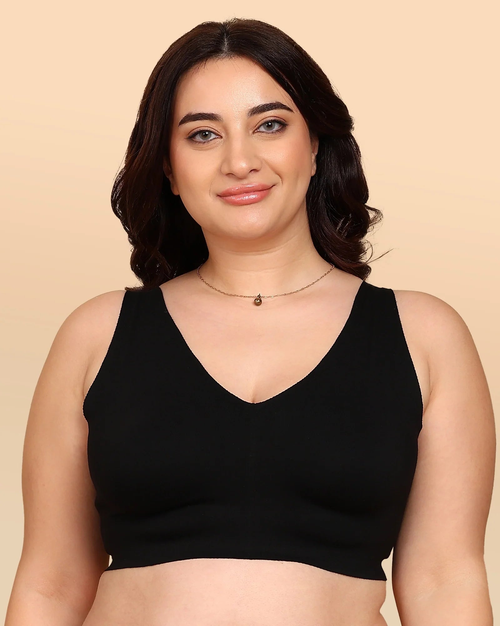 Swanz  Bonded Breathable Cotton Plus-Size Full-Coverage Bra with Hidden Concealer (TW-SB-915)