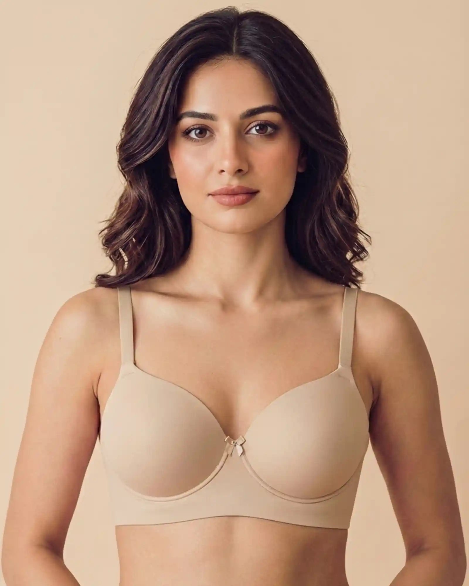 Everyday Lightly Padded Non-Wired Polyamide Bonded Bra (TW-95991 Fawn)