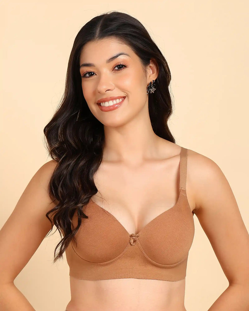 Swanz  Bonded Breathable Cotton Push-Up 3/4-Coverage Maximiser Bra (Level 2 Padding) (SB-97015)