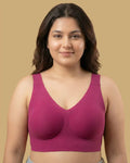 Cotton Padded Full Coverage Bonded Bra (SB-938-Wine)