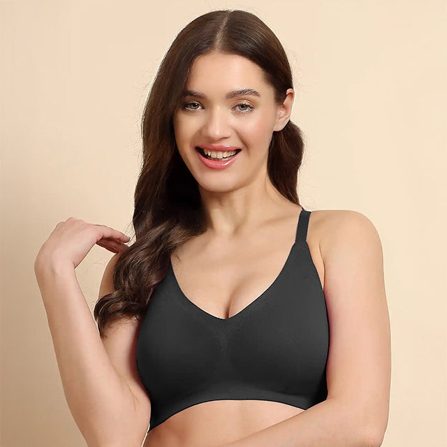 Swanz  Bonded Breathable Cotton Padded Full-Coverage Bra (SB-938)