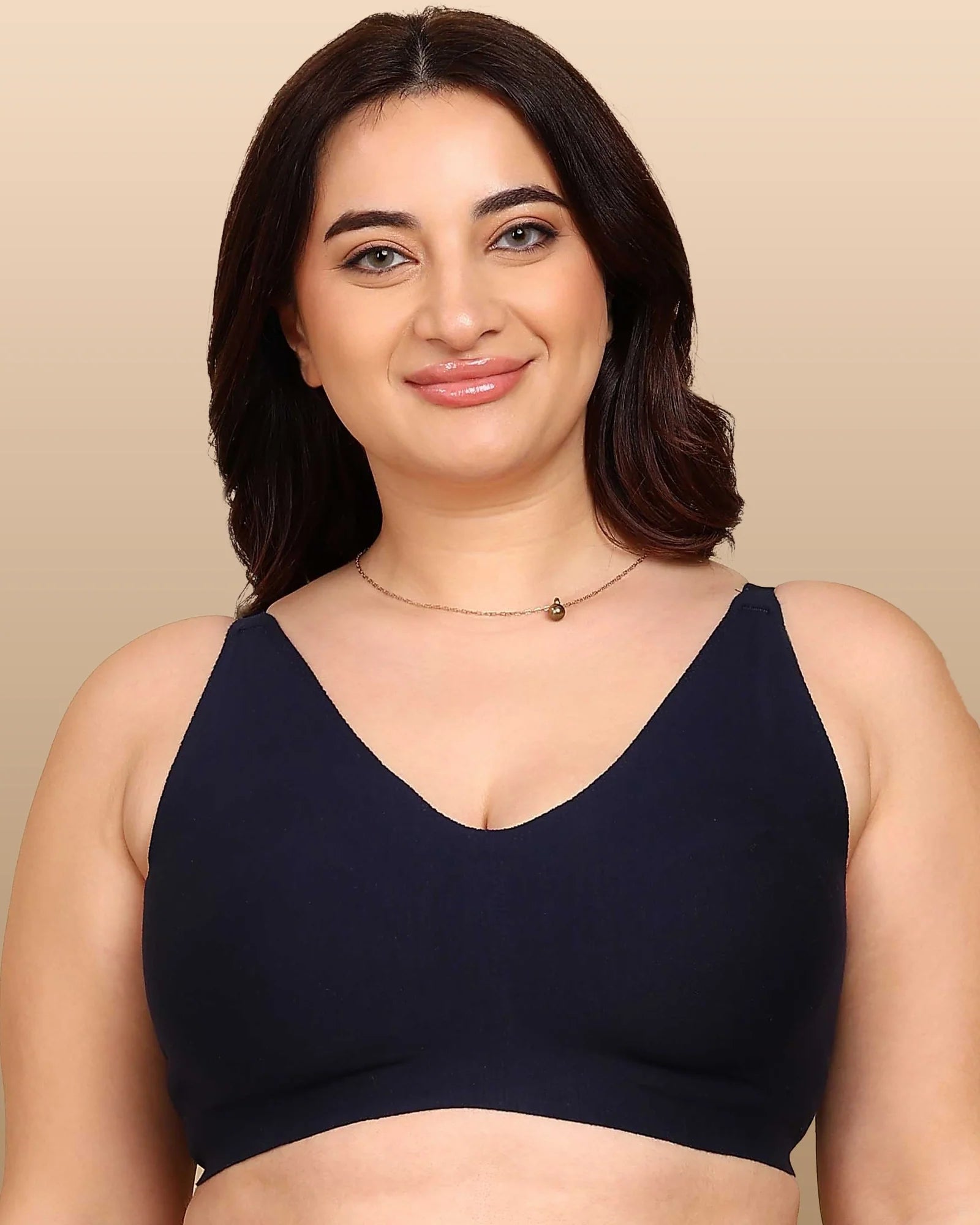 Swanz  Bonded Breathable Cotton Non-Padded Full-Coverage Bra with Hidden Concealer (SB-935)