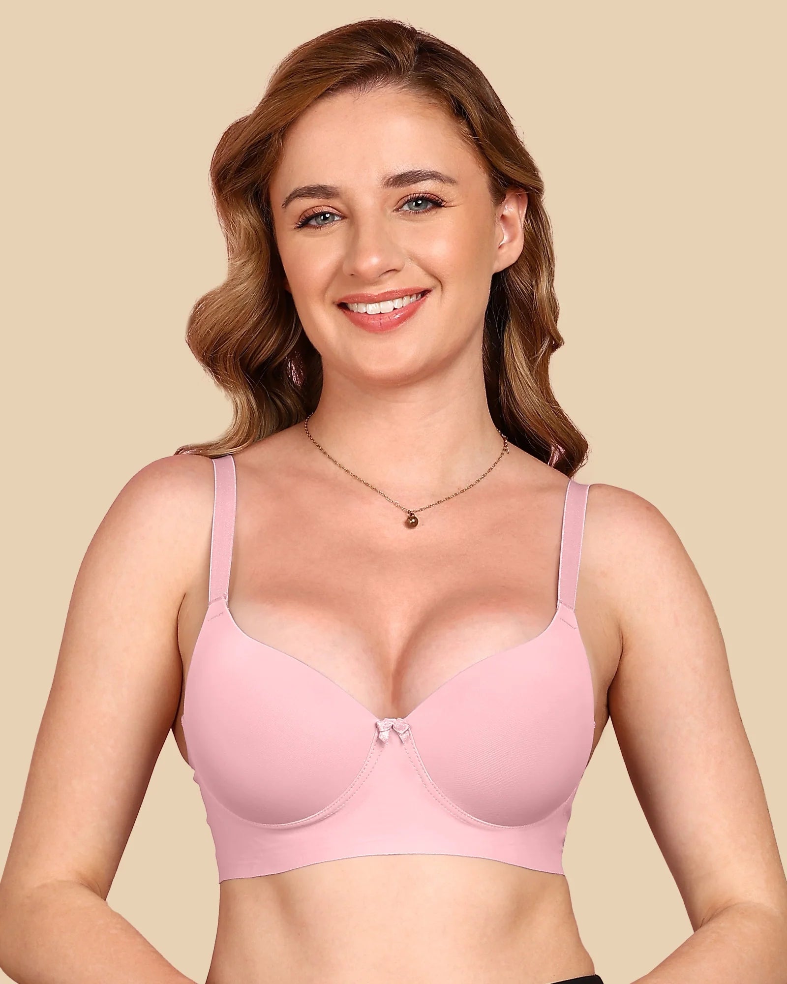 Swanz  Bonded Polyamide Push-Up 3/4 Coverage Bra (Level 3 Padding) (SB-95301)