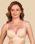 Swanz  Bonded Polyamide Push-Up 3/4 Coverage Maximiser Bra (Level 2 Padding) (SB-95107) (Skin)