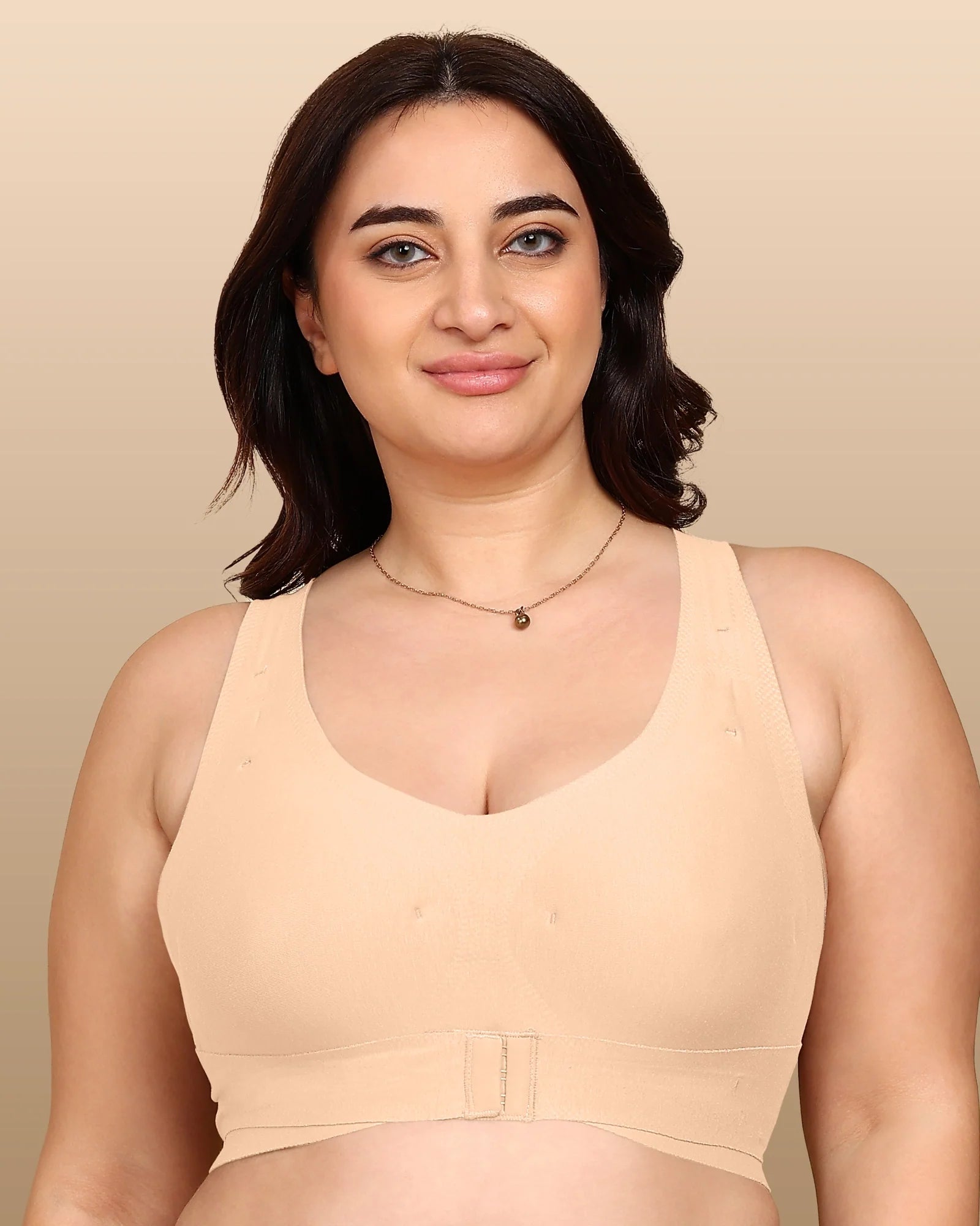 Swanz  Bonded Breathable Cotton Padded Gym Bra with Posture Support (SB-997)