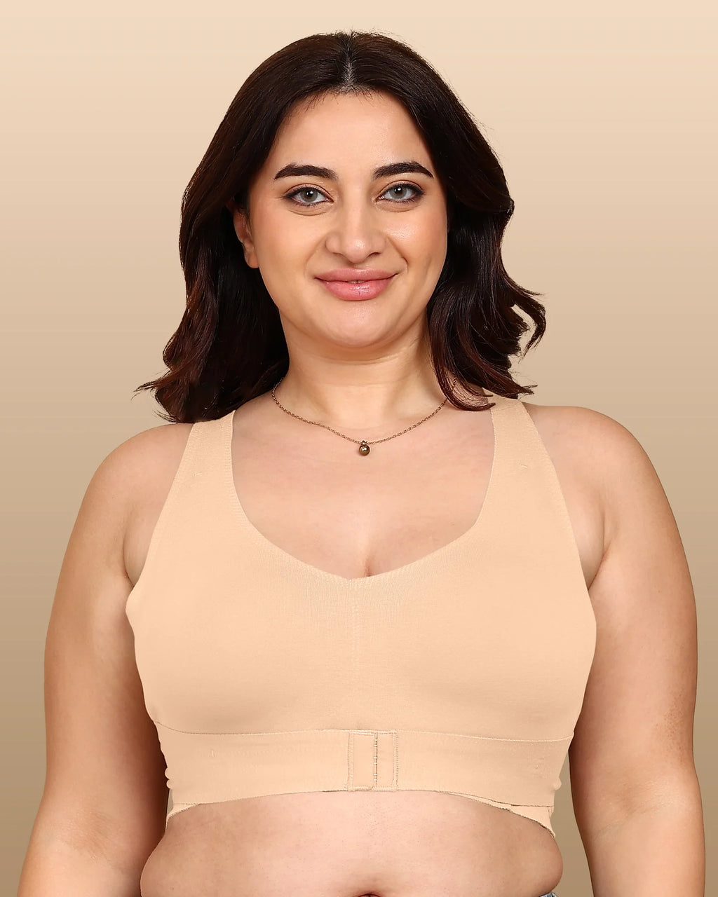 Swanz  Bonded Breathable Cotton Non-Padded Gym Bra with Posture Support (SB-995)