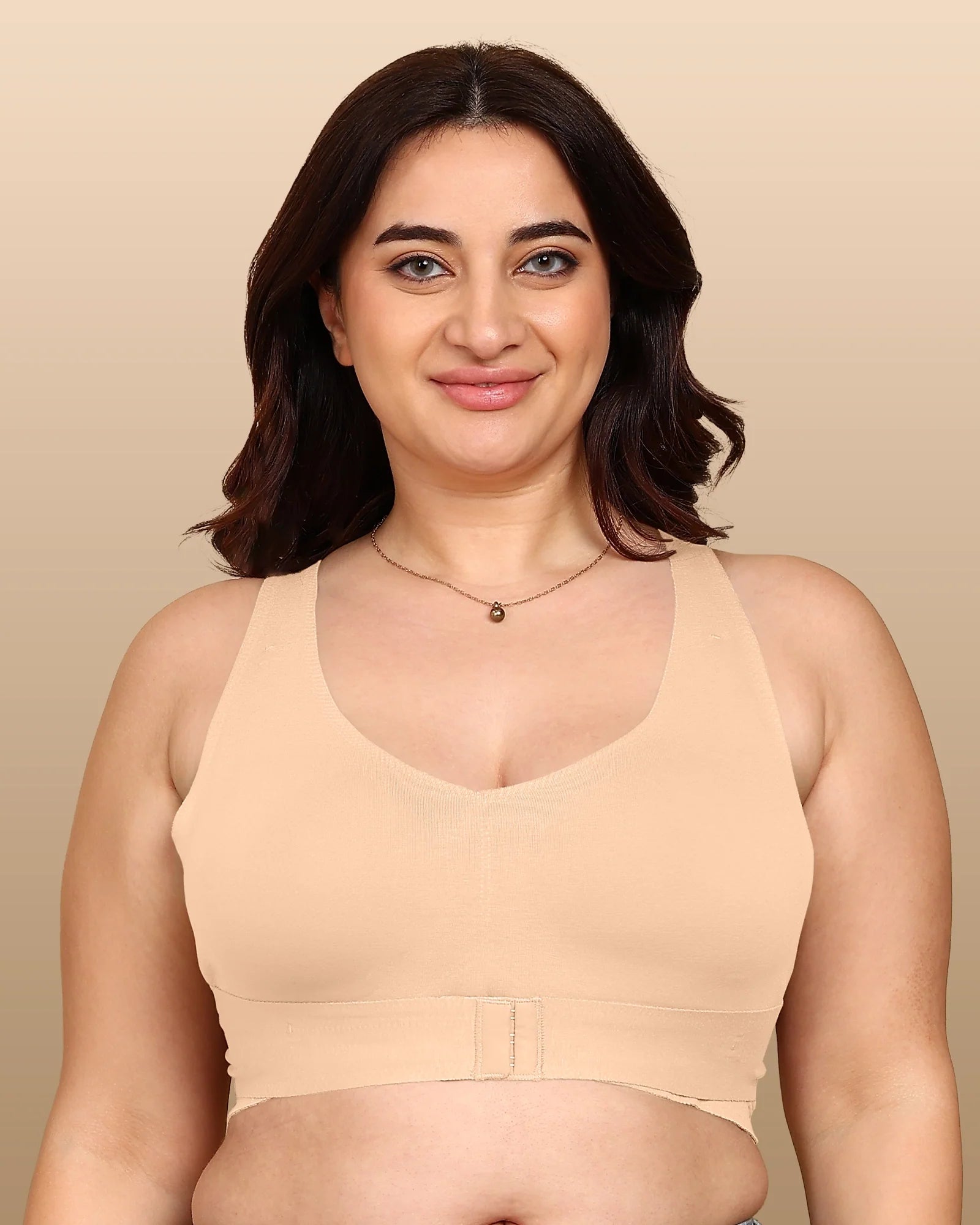 Swanz  Bonded Breathable Cotton Non-Padded Gym Bra with Posture Support (SB-995)