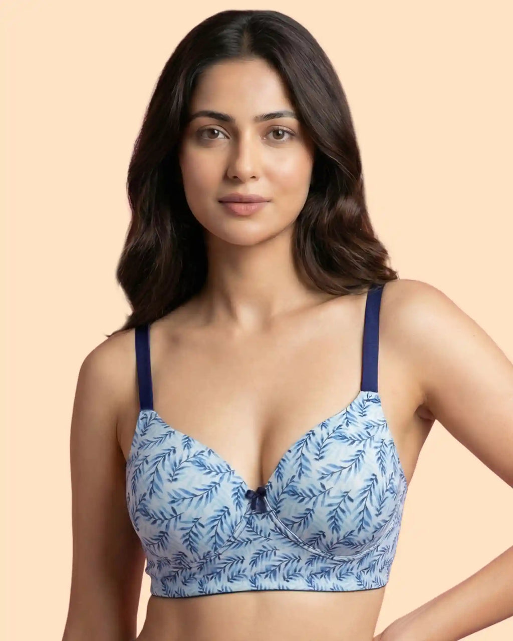 Printed Polyamide Bonded Maximiser Bra (Level-2 Padding) with 3/4th Coverage (TW-SB-51753)