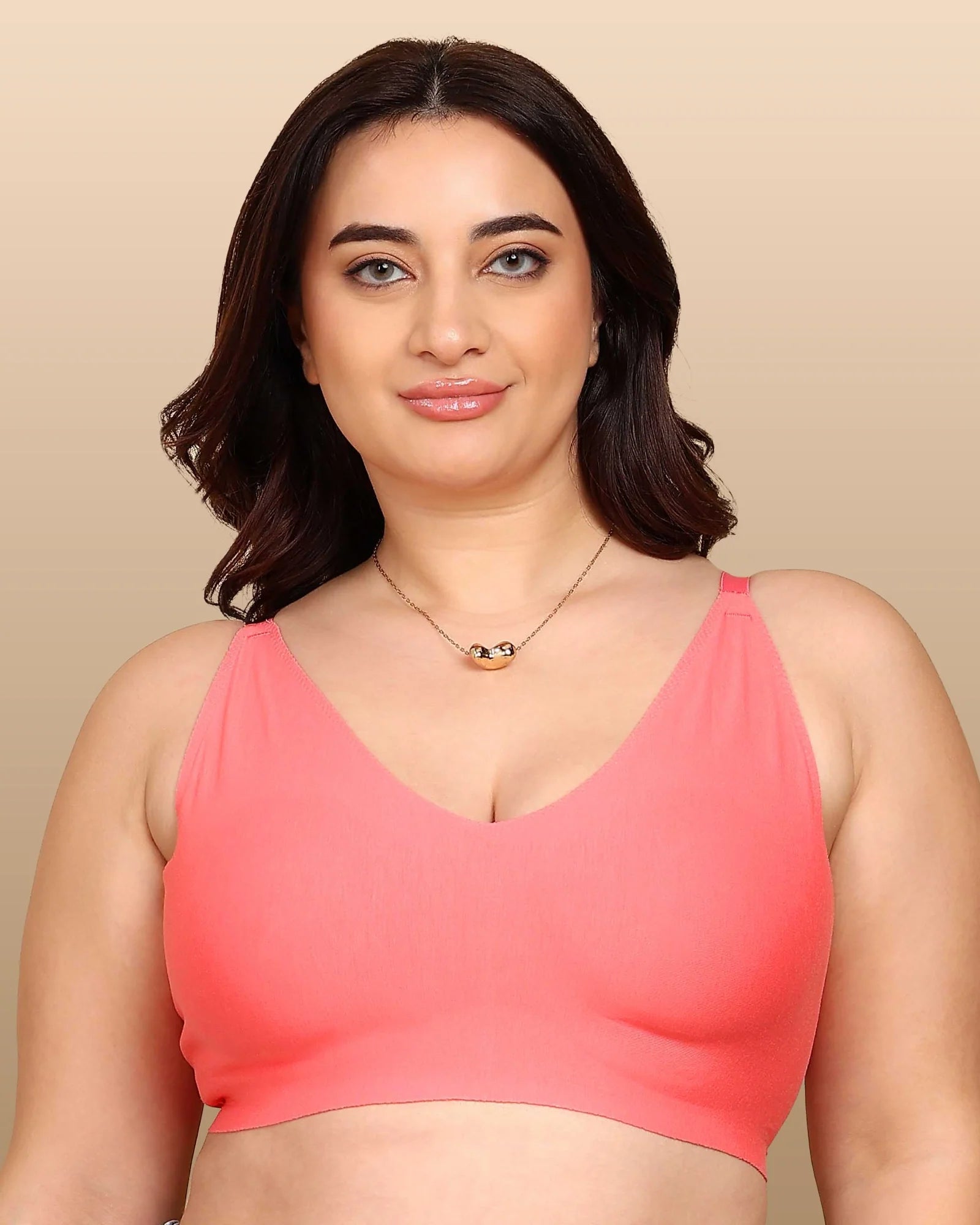Swanz  Bonded Breathable Cotton Non-Padded Full-Coverage Bra with Hidden Concealer (SB-935)