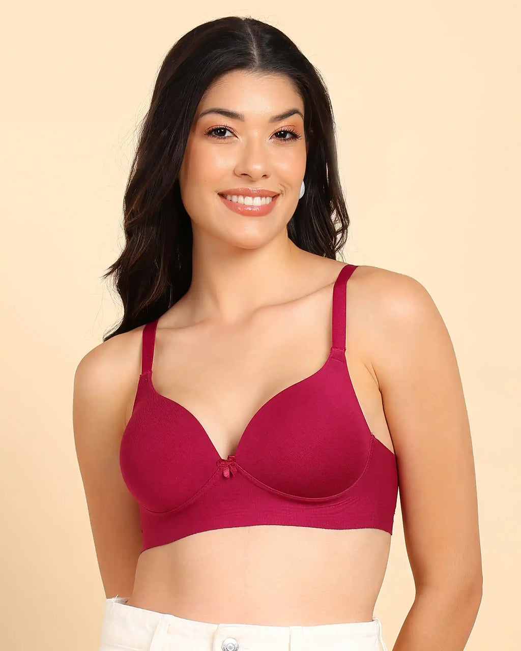 Swanz  Bonded Breathable Cotton Push-Up 3/4-Coverage Maximiser Bra (Level 2 Padding) (SB-97015)