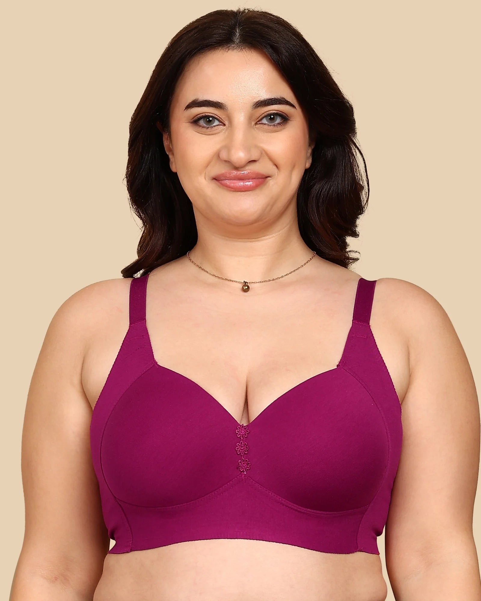 Swanz  Bonded Breathable Cotton Plus-Size Padded M-Frame Minimiser (SB-9203)
