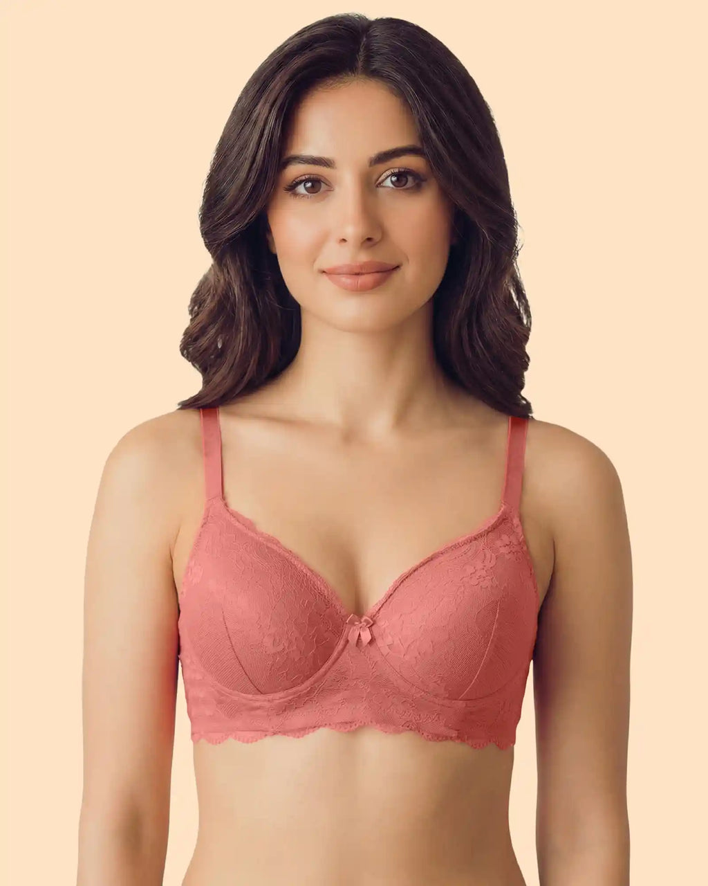 Cotton Padded Bonded Lace Bra (TW-SB-5803)