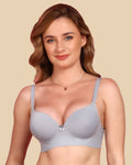 Swanz  Bonded Polyamide Push-Up 3/4 Coverage Maximiser Bra (Level 2 Padding) (SB-95107) (Grey)