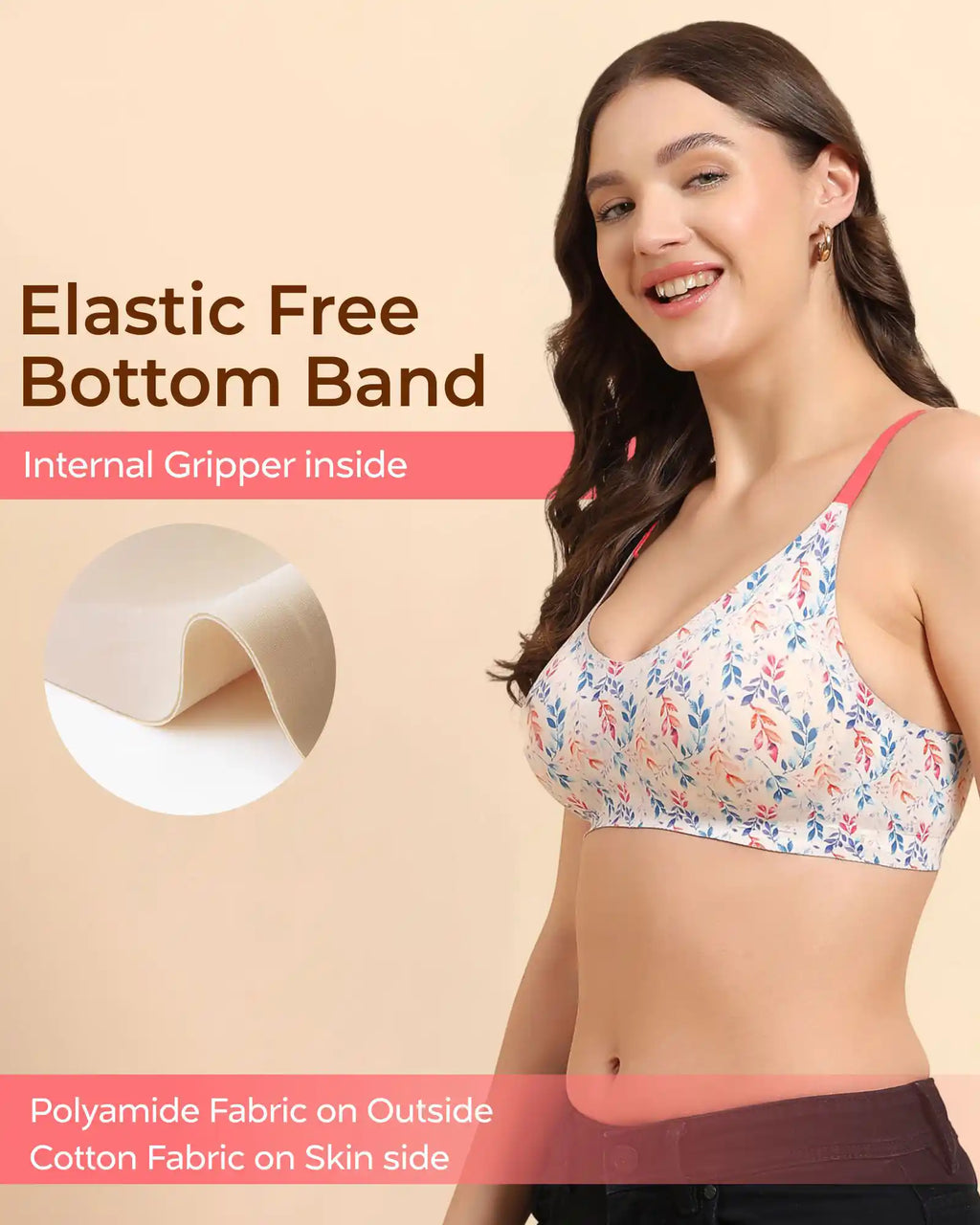 Swanz  Bonded Printed Full-Coverage Padded Bra (SB-68 PR)