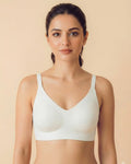 Cotton Non-Padded Full Coverage Bonded Bra (SB-935-White)