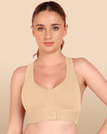 Swanz  Bonded Breathable Cotton Non-Padded Gym Bra with Posture Support (TW-SB-995)