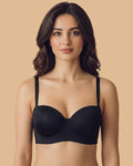 Cotton Padded Demi-Cup Bonded Bra (SB-91012)(Black)