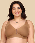 Swanz  Bonded Breathable Cotton Plus-Size Non-Padded M-Frame Minimiser with Hidden Concealer (SB-9303)