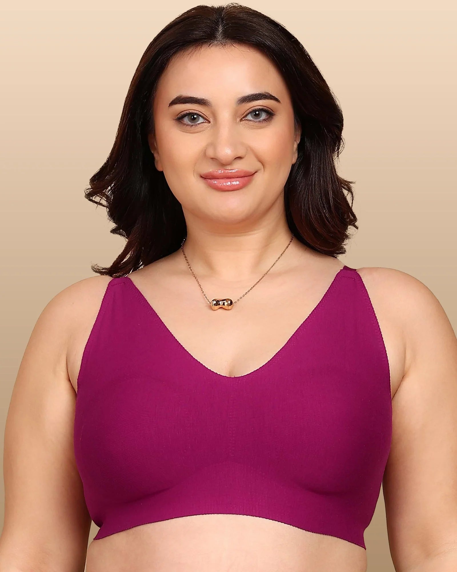 Swanz  Bonded Breathable Cotton Non-Padded Full-Coverage Bra with Hidden Concealer (SB-935)