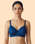 Printed Polyamide Bonded Maximiser Bra (Level-2 Padding) with 3/4th Coverage (TW-SB-51755)