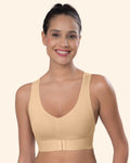 Swanz  Bonded Breathable Cotton Non-Padded Gym Bra with Posture Support (SB-995)