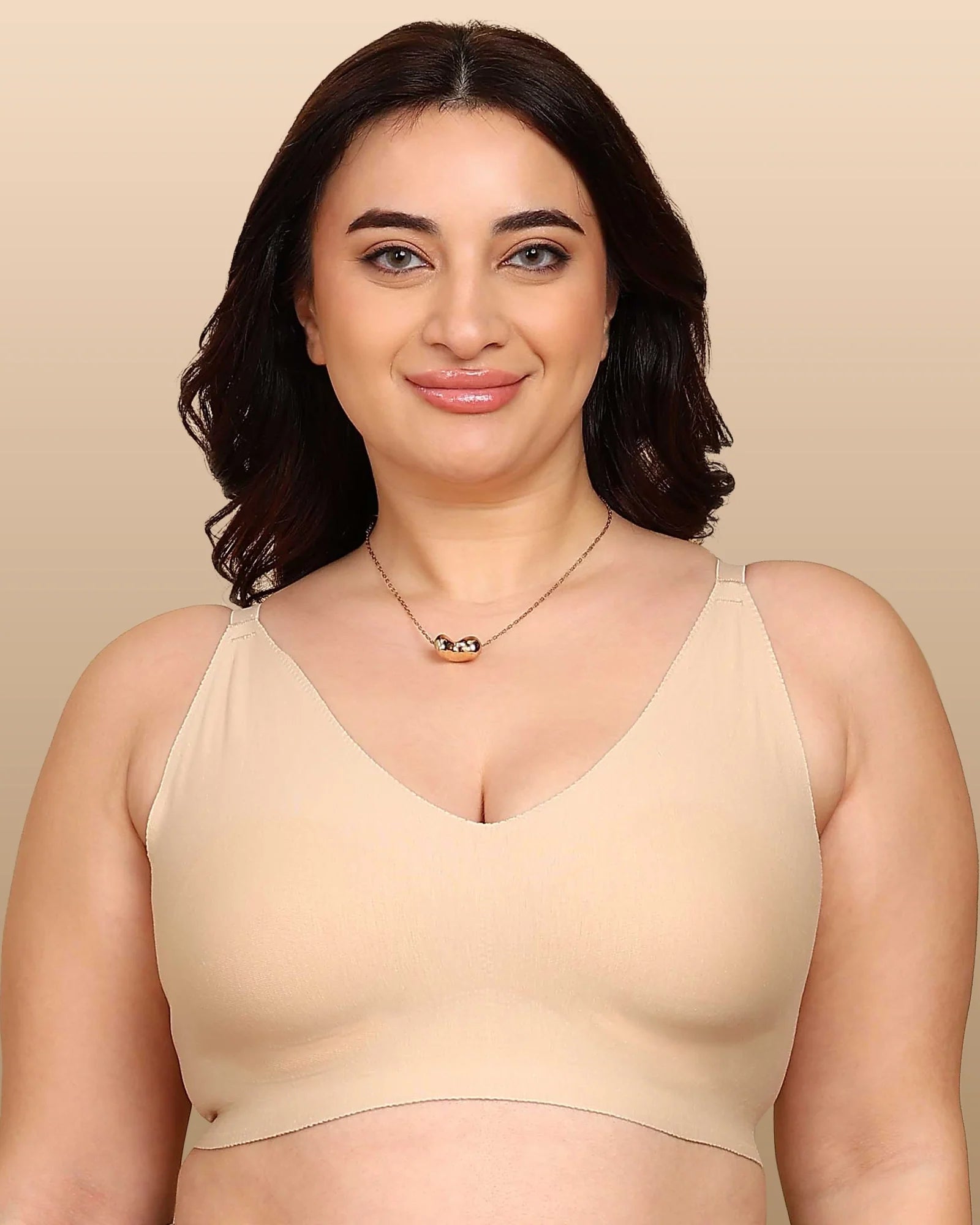 Swanz  Bonded Breathable Cotton Non-Padded Full-Coverage Bra with Hidden Concealer (SB-935)