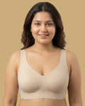 Cotton Padded Full Coverage Plus-Size Bonded Bra (SB-918-Skin)