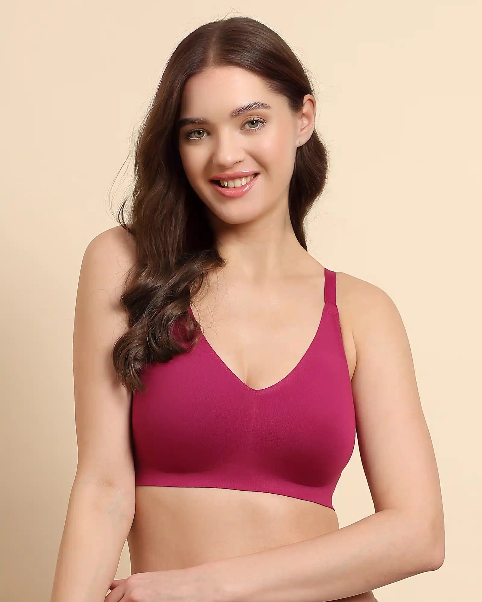 Swanz  Bonded Breathable Cotton Non-Padded Full-Coverage Bra with Hidden Concealer (SB-935)