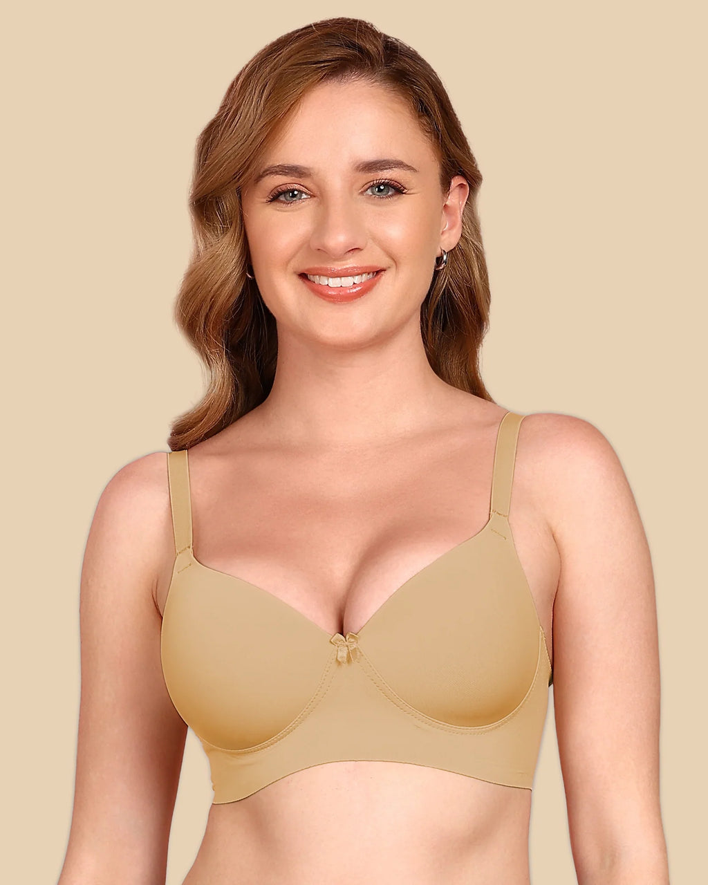 Swanz  Bonded Polyamide Lightly Padded Bra (Level 1 Padding) (SB-95991)