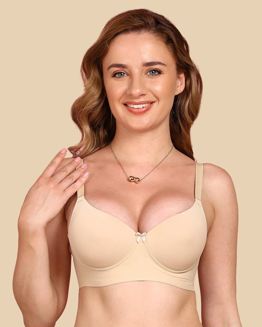 Swanz  Bonded Polyamide Push-Up 3/4 Coverage Bra (Level 3 Padding) (SB-95301)
