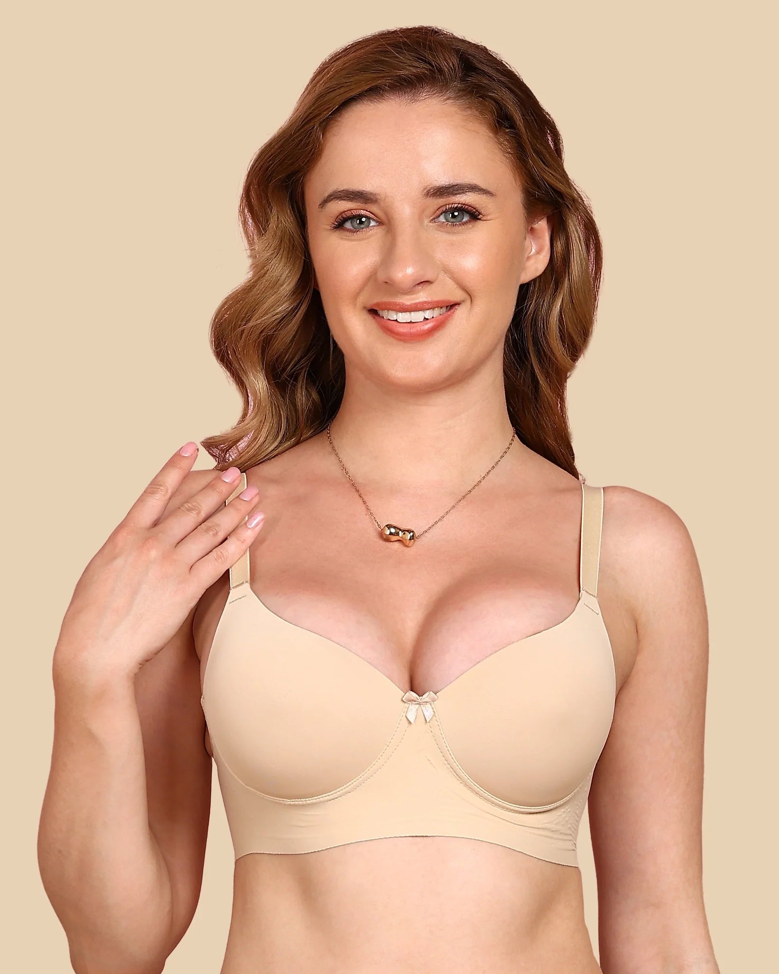 Swanz  Bonded Polyamide Push-Up 3/4 Coverage Bra (Level 3 Padding) (SB-95301)