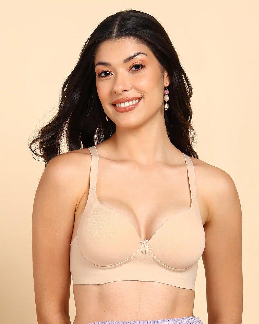 Swanz  Bonded Breathable Cotton Push-Up 3/4-Coverage Maximiser Bra (Level 2 Padding) (SB-97015)