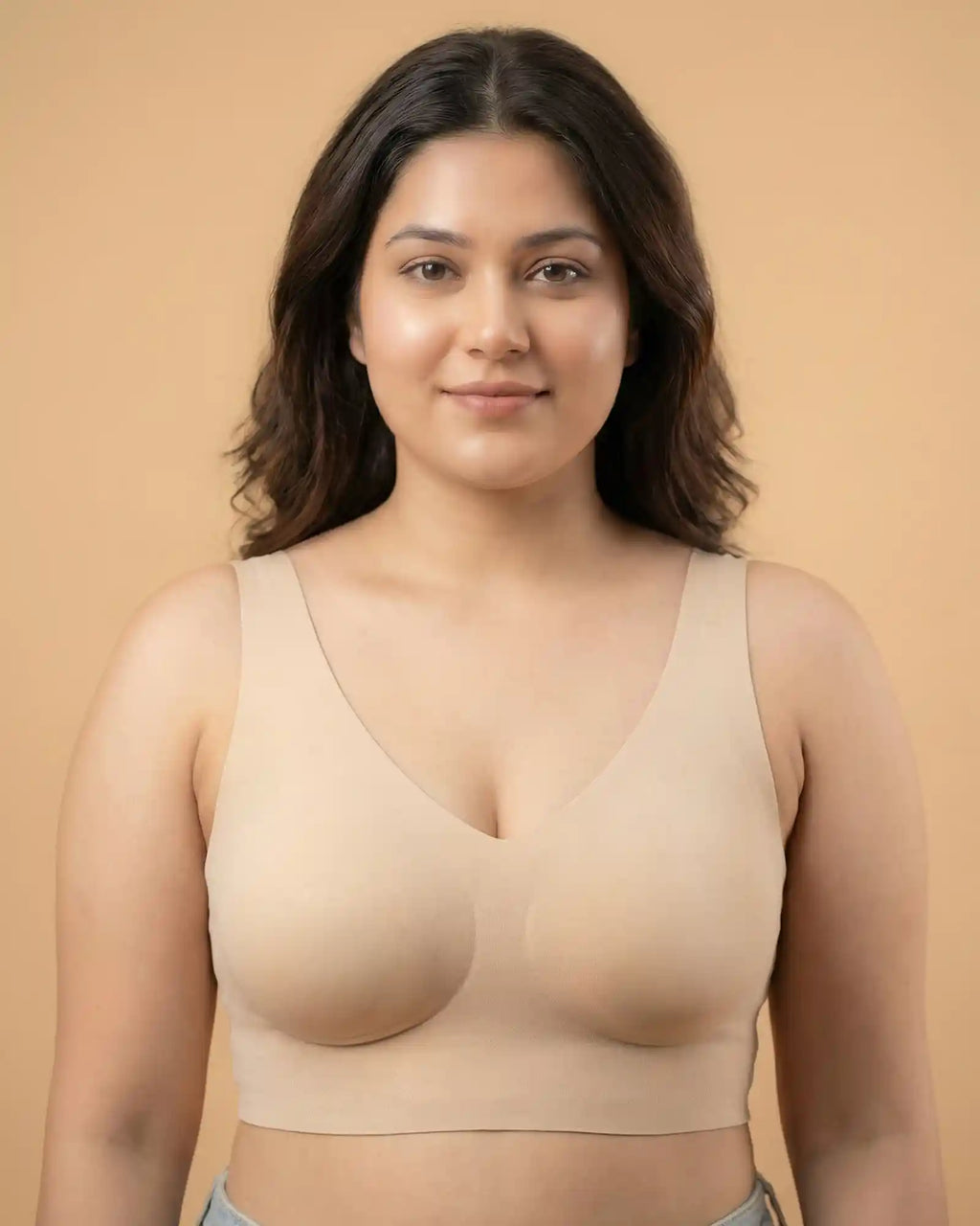 Cotton Non-Padded Full Coverage Bonded Bra (SB-935-Skin)