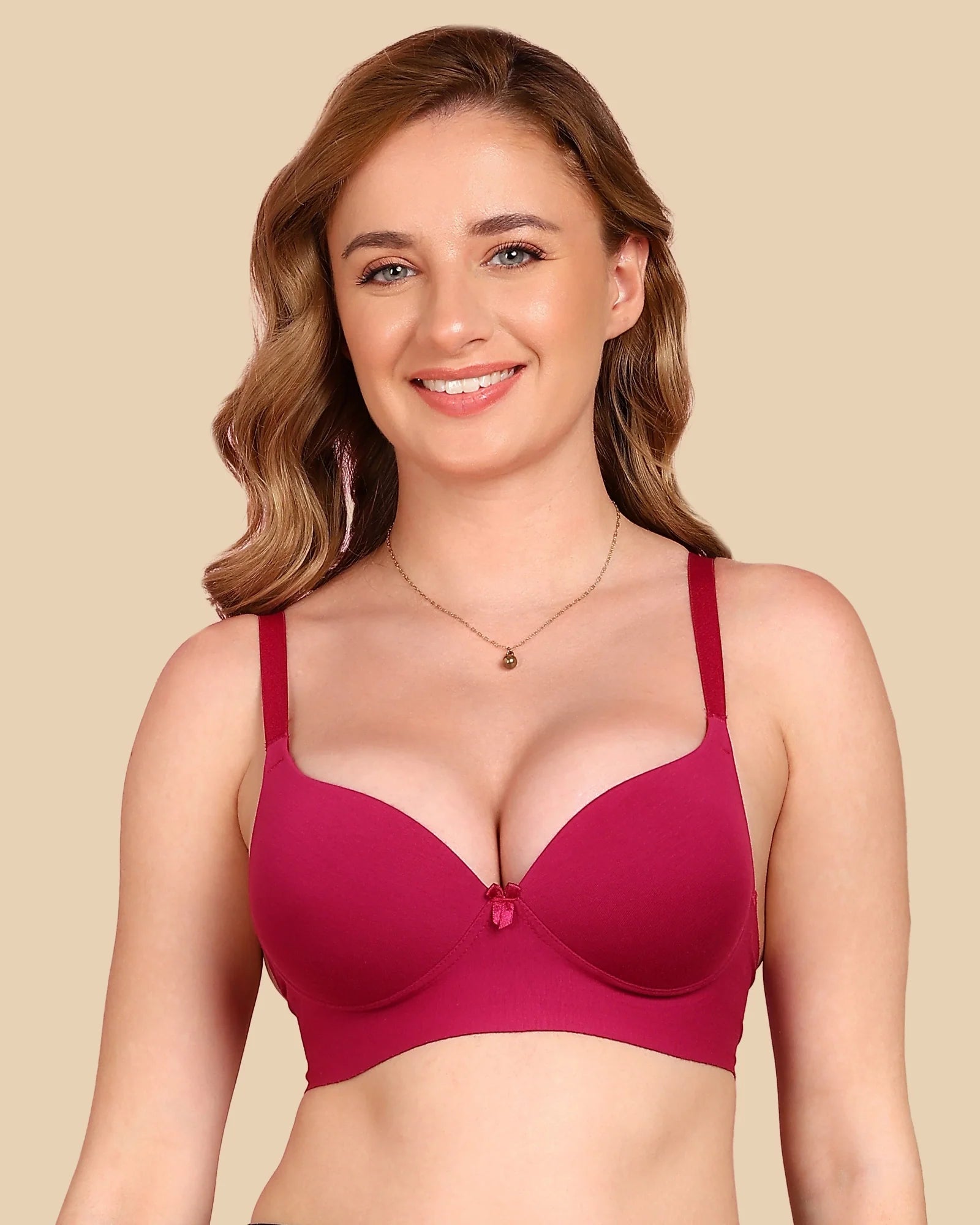 Swanz  Bonded Breathable Cotton Push-Up 3/4-Coverage Maximiser Bra (Level 2 Padding) (SB-97015)