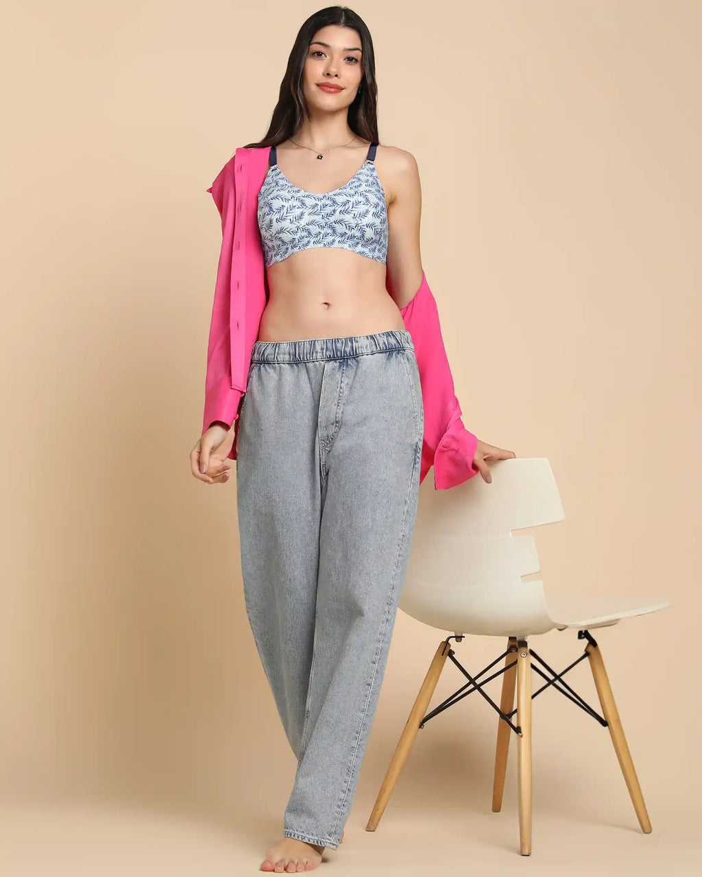 Swanz  Bonded Printed Full-Coverage Padded Bra (SB-68 PR)