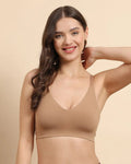 Swanz  Bonded Breathable Cotton Non-Padded Full-Coverage Bra with Hidden Concealer (SB-935)
