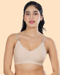 Cotton Padded Bonded Backless Everyday  Bra (TW-SB-9851-Skin)