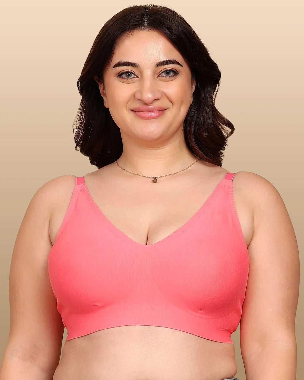 Swanz  Bonded Breathable Cotton Padded Full-Coverage Bra (SB-938)